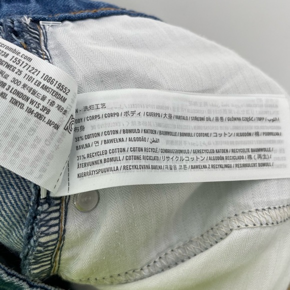 Abercrombie & Fitch Curve Love High Rise Loose Jean Medium Size 27 Size 4 Long - Picture 9 of 12